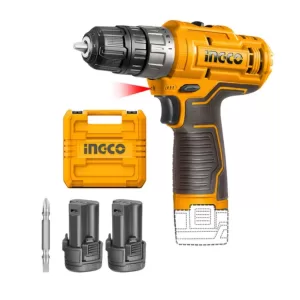 Taladro Atornillador Ingco 12 V- 2 Baterías + Maleta 12CDLI12202