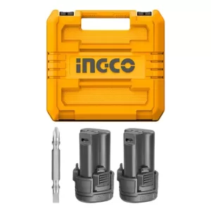 Taladro Atornillador Ingco 12 V- 2 Baterías + Maleta 12CDLI12202