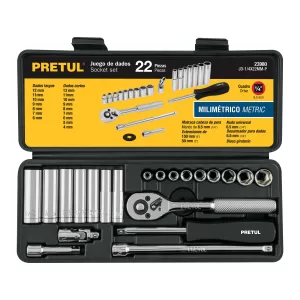 Juego de 22 herramientas 1/4" mm para mecánico 23980