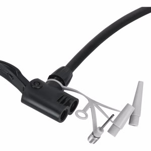 Inflador De Pie Manual Bici Pelota Auto 3 Picos Truper Color Naranja