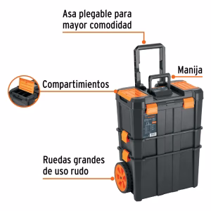 Caja Para Herramientas 19 X25 3 En 1 Desmontable Truper Color Negro